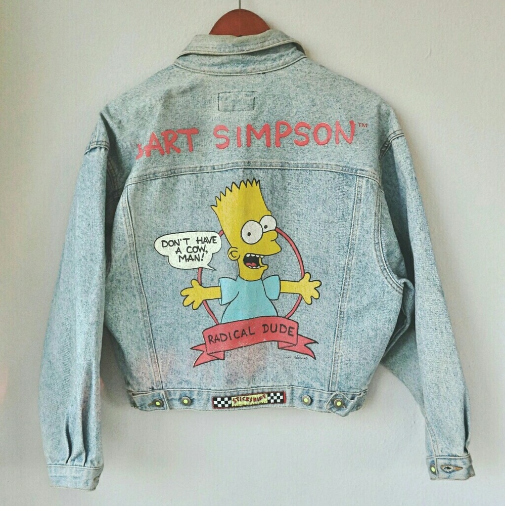 Vintage 90's Bart Simpson Denim Jacket